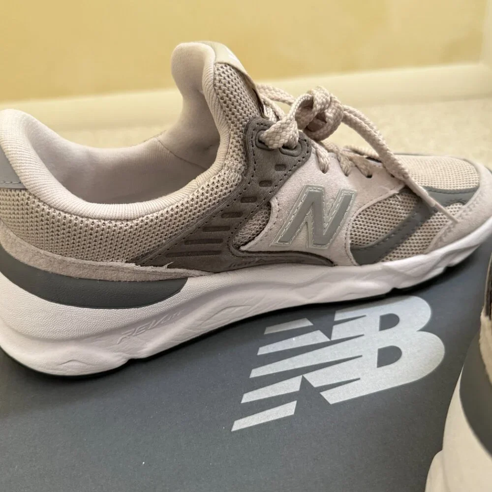 New Balance Beige and Gray Sneakers - Picture 9 of 14